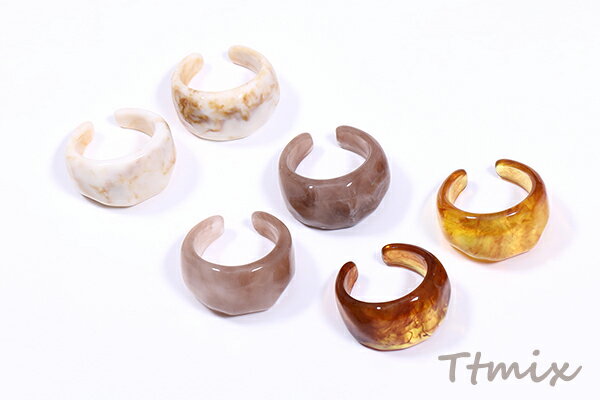 高品質樹脂カットリング 樹脂指輪 幅約13mm【4ヶ】