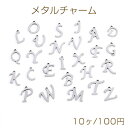 ステンレス製 メタルチャーム アルファベットチャーム No.1-13（10ヶ）