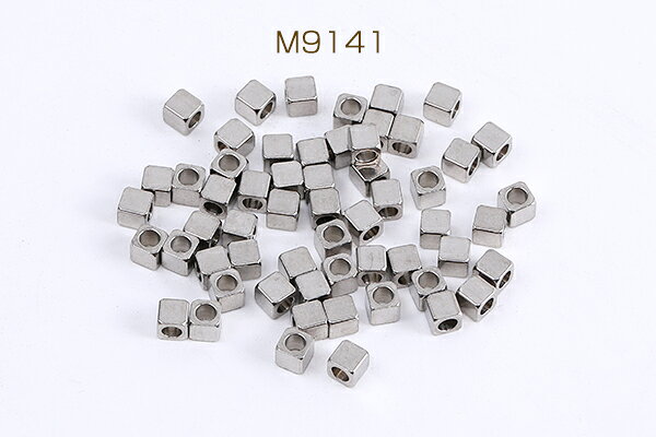 ステンレス製 メタルビーズ スクエア型 3mm（50ヶ）