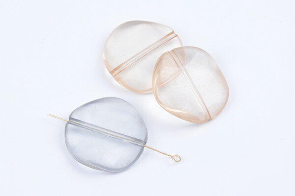 アクリルビーズ 不規則ラウンド 30mm クリアカラー（8ヶ）