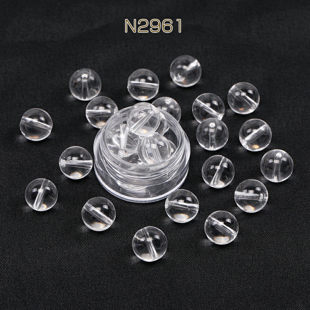 天然石ビーズ クリスタルクォーツ 丸玉 10mm（6ヶ）