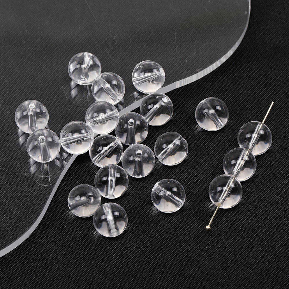 天然石ビーズ クリスタルクォーツ 丸玉 10mm（6ヶ）