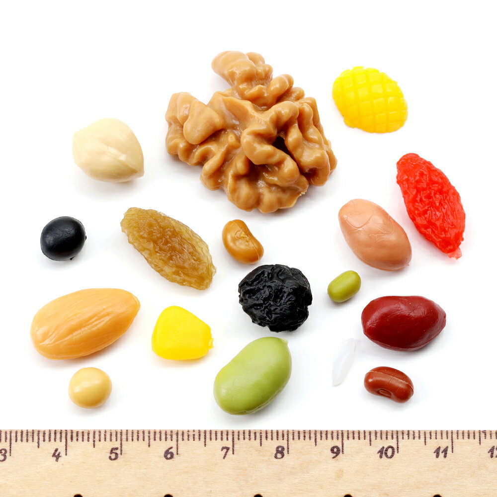 ミニチュアフードパーツ プラスチック製 フェクスフードデコパーツ 食品サンプル貼付けパーツ ナツミックス （10g）