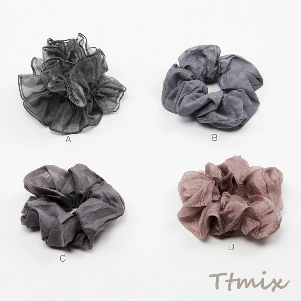 シュシュ 落ち着いたカラー 使いやすいデザイン 通勤 通学 おでかけ ヘアアレンジ ヘアゴム 髪飾り 髪アップ（1個）