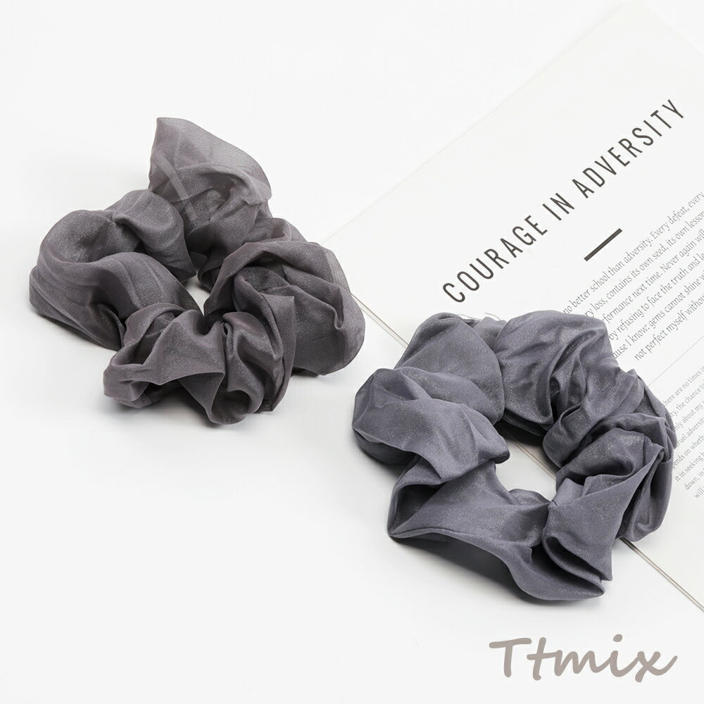 シュシュ 落ち着いたカラー 使いやすいデザイン 通勤 通学 おでかけ ヘアアレンジ ヘアゴム 髪飾り 髪アップ（1個）