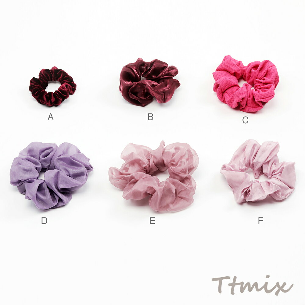 シュシュ レッド系 使いやすいデザイン 通勤 通学 おでかけ ヘアアレンジ ヘアゴム 髪飾り 髪アップ（1個）