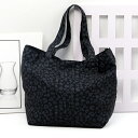 ハンドバッグ トートバッグ ショルダーバッグ 黒ヒョウ柄 かばん キャンバス 約13×28×40cm(1個)(4)