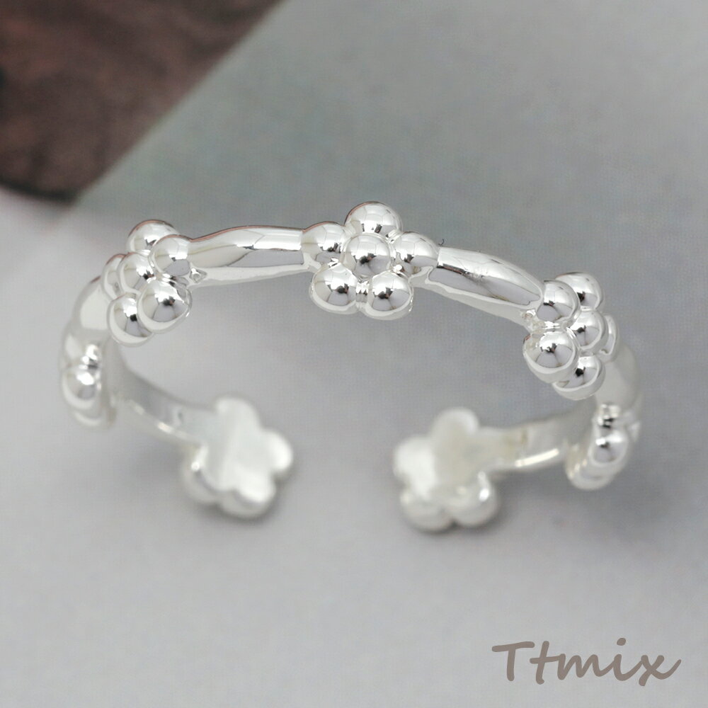 デザインリング リング 指輪 梅の花 ファッション おしゃれ 銅製 11号 内径約16.4mm 幅約4mm（1ヶ） 2