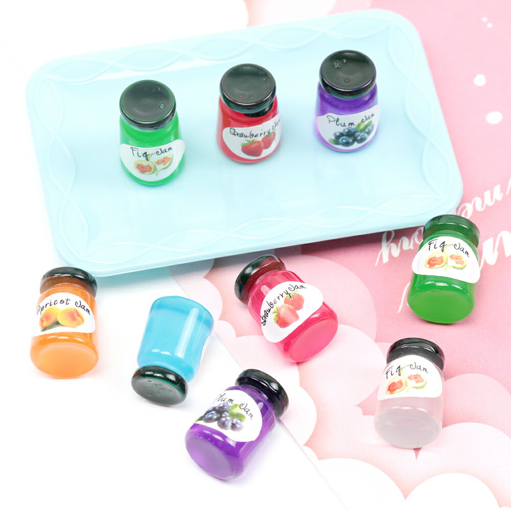 ミニチュアサンプルパーツ ジャム 樹脂製 食品サンプルデコパーツ ミニチュアフードパーツ 約10×15mm (6ヶ)
