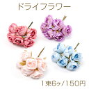 ドライフラワー ローズ 花束 造花 飾り 手作り(1束6個)