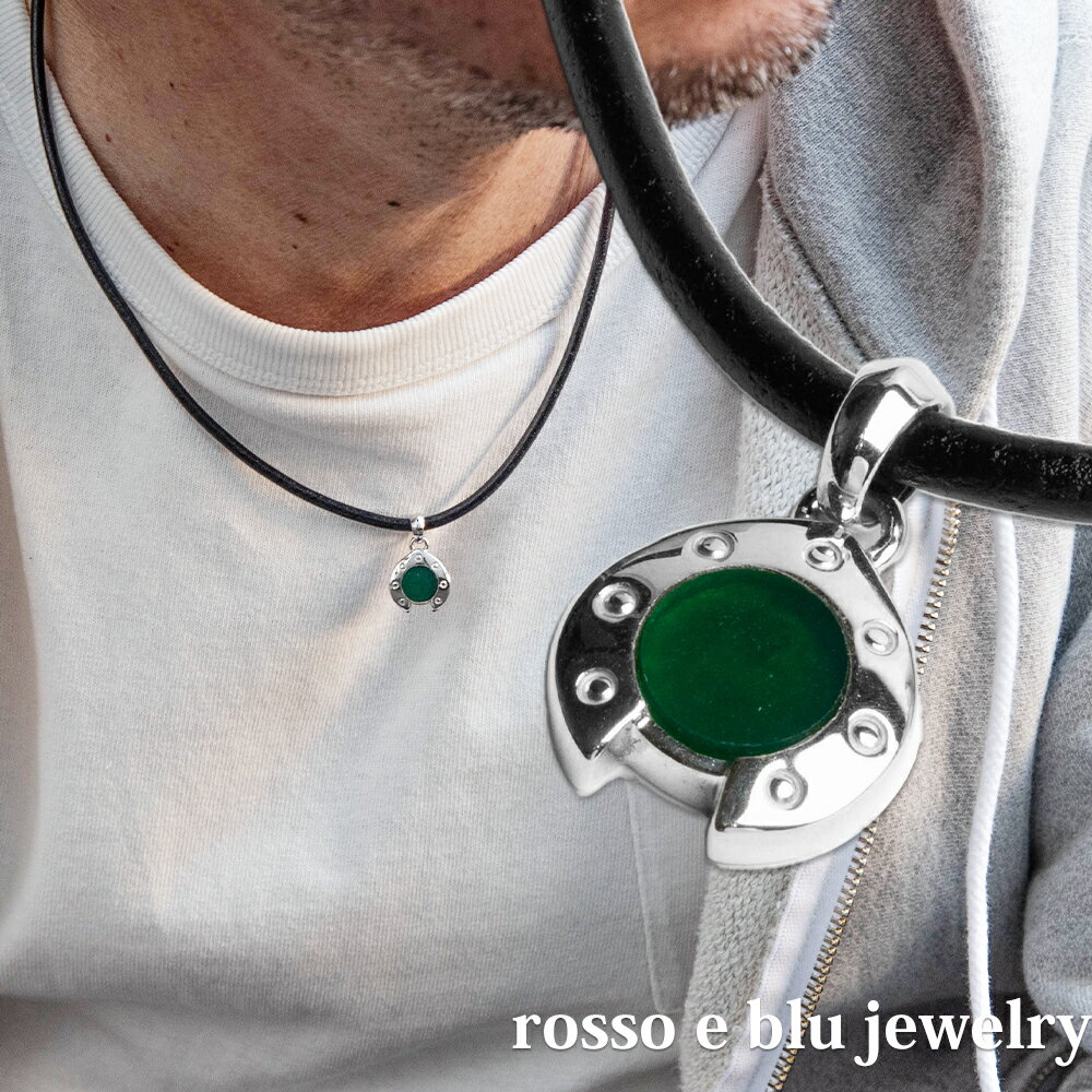 お守り パワーストーン ネックレス メンズ シルバー 925 馬蹄 天然石「癒し」「ストレス緩和」「安心」グリーンアゲート ペンダント ブランド レザー 革 蹄...