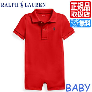 ポロ ラルフローレン ベビー服 Polo Ralph Lauren ラルフ ショートオール 赤 カバーオール ベビー ロンパース パジャマ 男の子 女の子 赤ちゃん かわいい おしゃれ おすすめ 誕生日プレゼント プレゼント ブランド 人気 孫 出産祝い ギフト 贈り物 お祝い