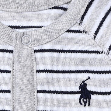 ポロ ラルフローレン Polo Ralph Lauren ラルフ カバーオール グレー ベビー ロンパース パジャマ ベビー服 男の子 女の子 ブランド 出産祝い ベビー ギフト 赤ちゃん かわいい おしゃれ おすすめ 誕生日プレゼント プレゼント ブランド 人気 孫 贈り物 お祝い