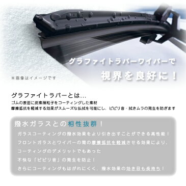 【送料無料】 雪用 冬用 スノーワイパー ブレビス JCG10系/11/15 H13. 6〜H19. 6 スキー スノーボード 雪山 グラファイト仕様 ワイパーブレード 左右セット 2本セット トヨタ【変えゴム U字フック 純正交換式】