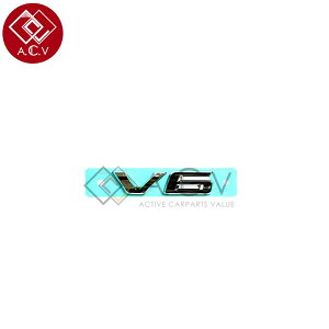 【メール便送料無料】 トヨタ 純正 V6 エンブレム アルファード メッキ リア用 3.5L【V型6気筒 簡単取付 ハイオク マーク トヨタ純正部品 純正パーツ メーカーパーツ カスタム ドレスアップ 高品質 DIY】