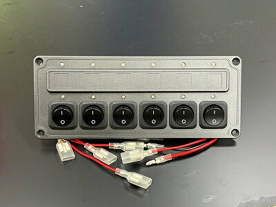 6連スイッチパネル/12V.24V/LED・7.5Aフューズ付