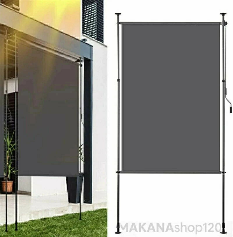 乐天商城 - [SALE]巻き上げ式縦型オーニングテント, 幅100/200cm, UVカット, つっぱり式サンシェード, 高さ調節可能, 目隠し機能付き, 窓・庭用