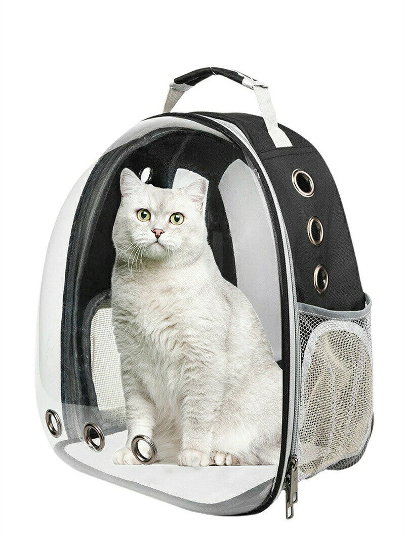 ペットキャリーバッグ 宇宙船カプセル型 ペットキャリー リュック 猫 犬 軽量 耐荷...