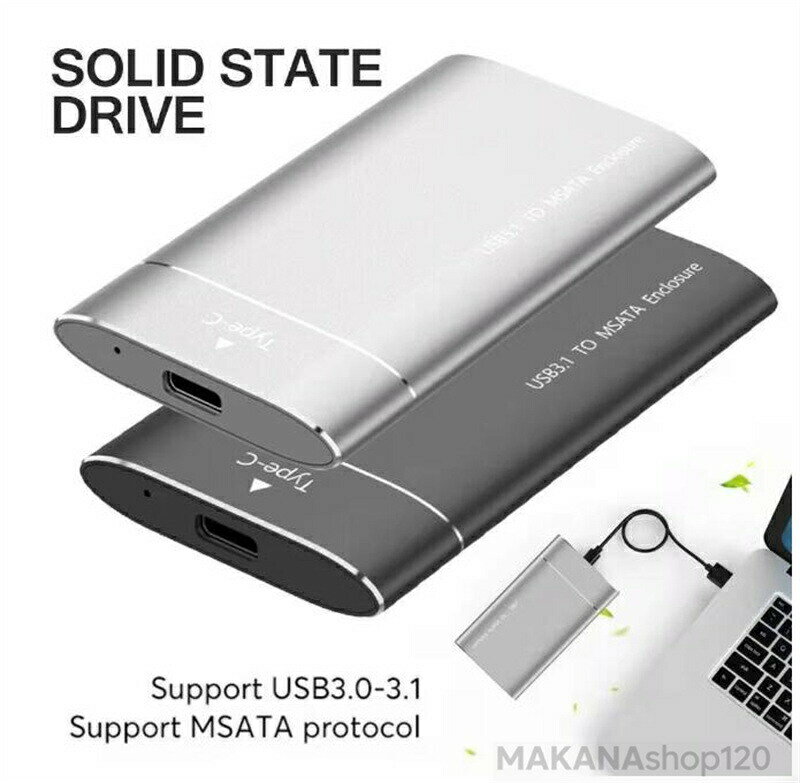 SSD 1TB 外付 ポータブルSSD 外付けハードディス USB-A/USB-C両対応 500GB 超薄型ポータブル ハードディスク 2TB USB3.1 Type-C 対応 スマホ互換可 耐衝撃 誕生日 ハロウィン クリスマス プレゼント - Image 2