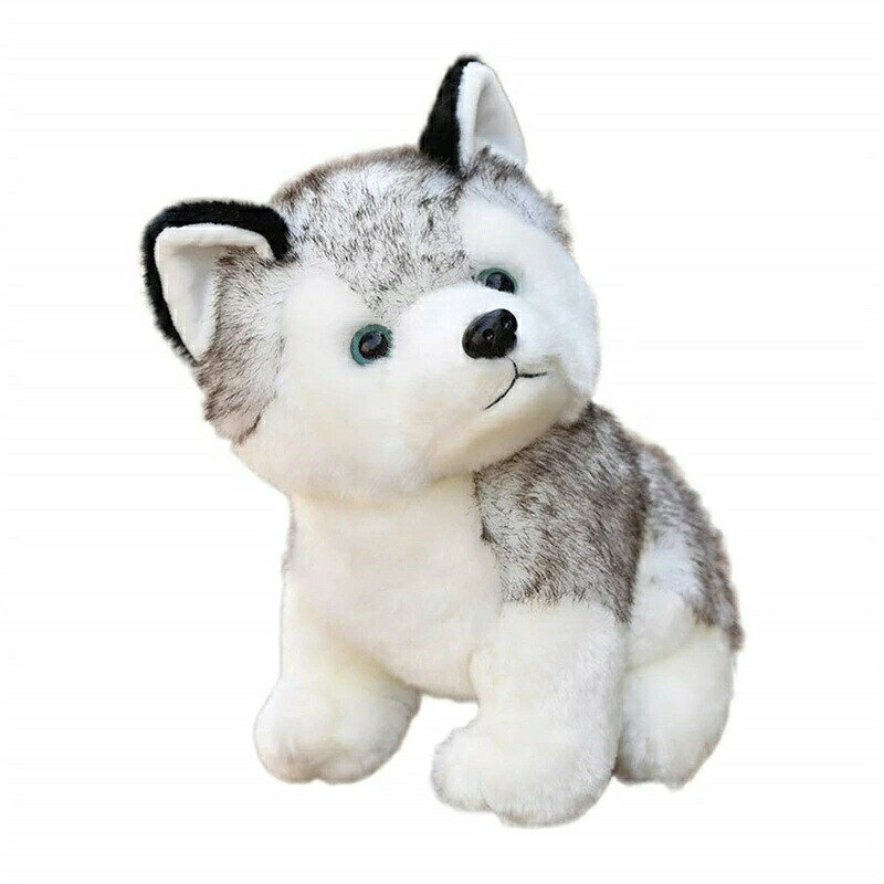 乐天商城 - 【スーパーSALE！一週間限定10％OFF！】ハスキー ぬいぐるみ エメラルドの目 リアル 超かわいい 犬のぬいぐるみ おすわり姿 子供 家族 友達 彼氏 彼女 誕生日 卒業 プレゼント 30cm誕生日 ハロウィン クリスマス プレゼント
