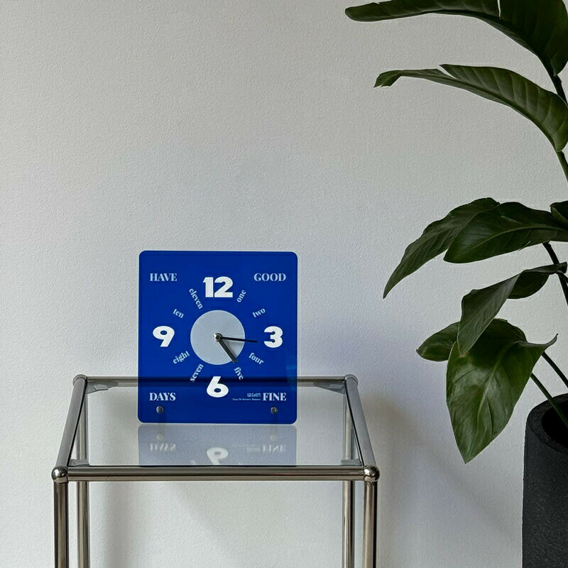 グラフィック アクリルパネル 置き時計 静音