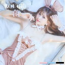 送料無料 あす楽 【7点SET】コスプレセット コスプレ レディース バニー ウサギ うさぎ アニマル セクシー 編み上げ リボン レース パールショルダー 仮装 ハロウィン イベント ピンク ブルー ブラック 【ROUGE | ルージュ】HW065yndzw-23HK-1