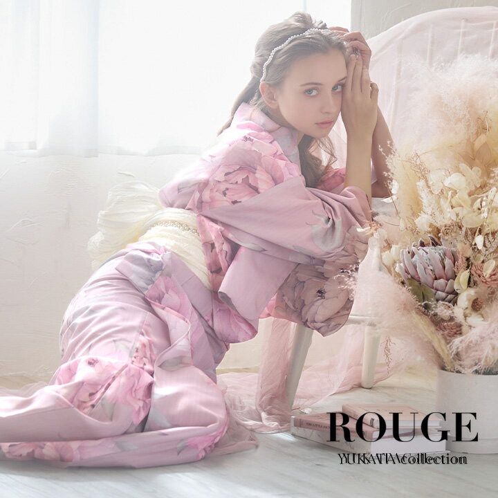 送料無料 【あす楽】【浴衣3点セット】ピンク地に大柄牡丹浴衣 大人スウィート レディース ピンク 花柄 [OBI-siwa-200-kj-13-OW/GETA-...