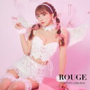 送料無料 あす楽 【7点SET】セクシーエンジェルセットアップ コスプレセット レディース エンジェル 天使 angel レース フリル リボン 編み上げ 2ピース キャミソール タイトスカート 羽根 イベント パーティー ホワイト ハロウィン【ROUGE | ルージュ】HW121YNdzw-24MY