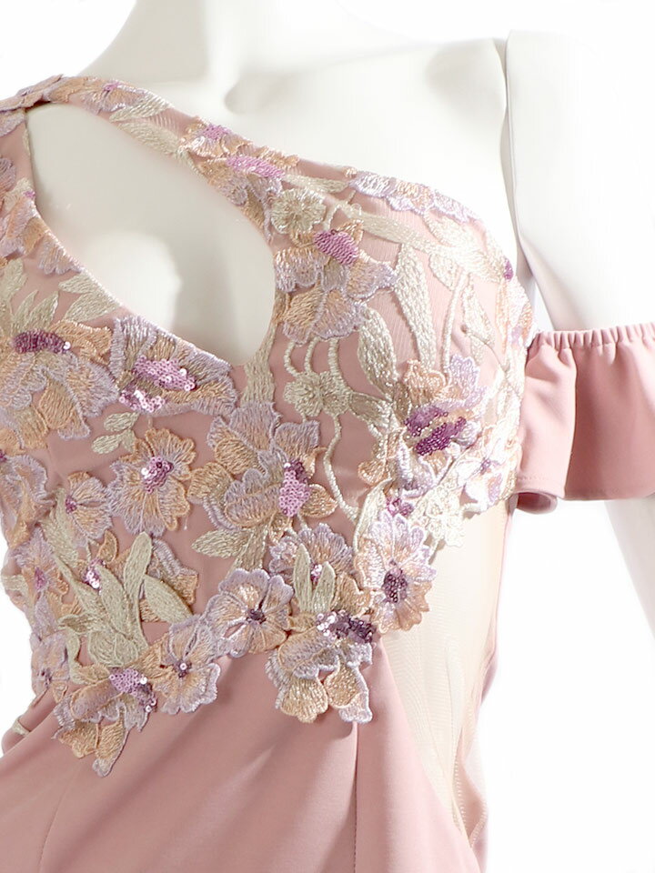 キャバドレス大きいサイズsmlサイズドレスミニワンピースタイトフラワー花柄シアーシースルーレースノースリーブフリル透けミントピンクアイスグレーグレー【ROUGE|ルージュ】ミニドレスあす楽4286YNdzw-2012-3