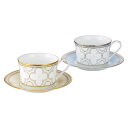 贈り物におすすめ Noritake ノリタケ トレフォリオゴールド＆プラチナティー コーヒー 碗皿 カップ ＆ ソーサー ペアセット ）(色変り) ギフト 北欧 食器 ブランド 出産内祝い 出産祝い 結婚内祝い 出産祝 誕生日 入園 御祝 結婚祝【お彼岸】【母の日 父の日】