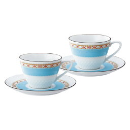 贈り物におすすめ Noritake ティーカップ ソーサー 内祝い 快気祝い ノリタケ ハミングブルー ティー・コーヒー碗皿ペアセット ギフト 北欧 食器 ブランド 出産内祝い 出産祝い 結婚内祝い 出産祝・誕生日・入園・御祝・結婚祝【入学 お返し】【母の日 父の日】