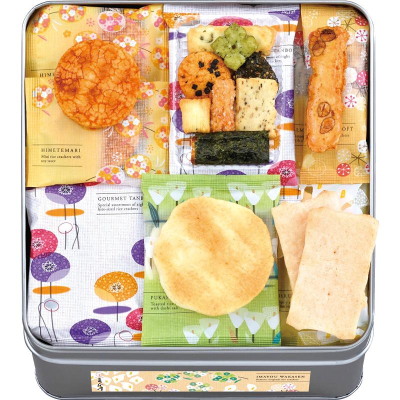 【お取り寄せ対象商品】せんべい えくぼ屋 今様和菓撰 おかき詰合せ (包装済) お菓子 和菓子 おかき おせんべい スイーツ ギフト 詰め合わせ セット【お煎餅 ギフト】【国産米100％/和菓子/ギフト/缶入り/個包装/】お歳暮 お年賀 御歳暮 御歳暮　お歳暮クリスマスギフト