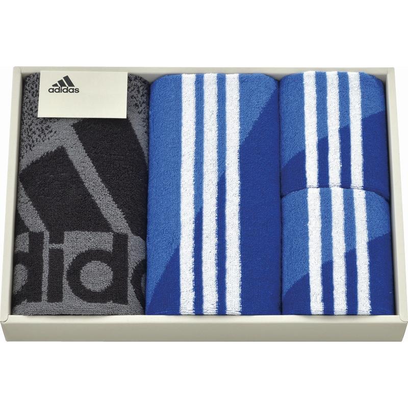 贈り物におすすめ adidas アディダス コレクト フェイスタオル2P&タオルチーフ2P 御祝・ギフト・記念品..