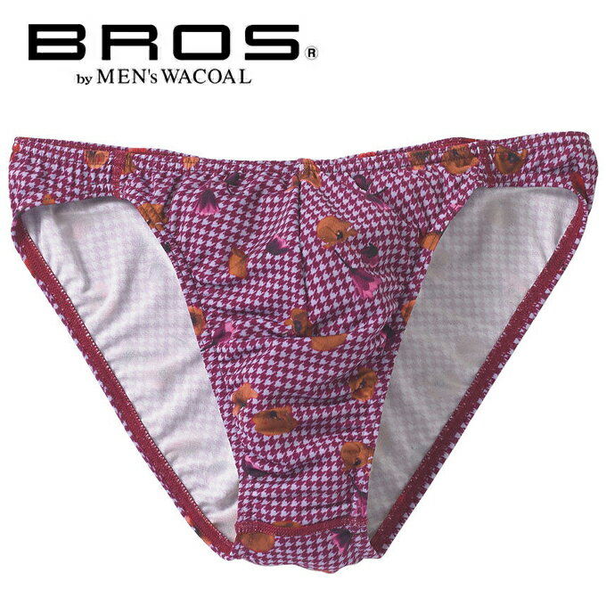 30%OFFSALE【BROS ブロス】ワコールメンズ【ハナ花柄】ハイレッグブリーフ（前閉じ）立体フロントで、快適キープ。【…