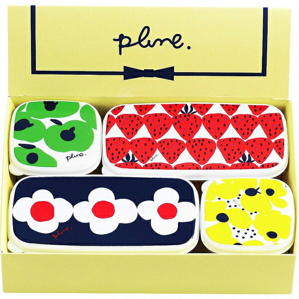 Plune プルーン 電子レンジシール容器4pcセット A PL-112 レンジ容器フードコンテナ 出産内祝い 結婚内祝い 入学内 香典返 お返し 新生活 プレ...