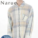 ナルエー ルームウェア メンズ 【Narue】ナルエー 男性用 NARUE COMPANY LIMITED シャーリングダブルガーゼチェック メンズパジャマ メンズルームウェア 上下パジャマ 上下セット ワンマイルウェア ペアパジャマ 入院 おしゃれ ギフト【入学 お返し】【母の日 父の日】ガーゼ素材 綿素材 13000