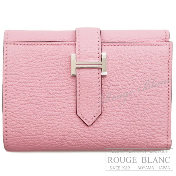 【エルメス/ベアン/財布/ピンク/HERMES/ 新品/コンパクト】【新品】　エルメス ベアン コンビネ ローズサクラ シェーヴル シルバー金具 【NEW】 HERMES Wallet Bearn Combine Rose sakura Chevre Silver Buckleのサムネイル