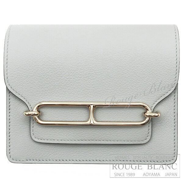 【エルメス/ルリ/財布/HERMES/新品】エルメス　ルリ　スリム　財布　ブルーグラシエ　ヴォーエバーカラー　シャンパンゴールド金具 【新品】HERMES Roulis Slim Bleu glacier Veau Evercolor Champagne Gold Buckle【NEW】のサムネイル
