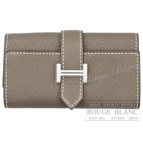【エルメス/ベアンキーケース/ベアン/エトゥープ/キーケース/HERMES/新品】エルメス　ベアンキーケース　4連　エトゥープ　シェーヴル　シルバー金具　【新品】HERMES Bearn Keycase4 Etoupe Chevre Silver Buckle 【NEW】のサムネイル