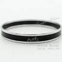 エルメス　エマイユPM　カレーシュ　バングル　ブレスレット　ブラック　シルバー金具　【中古】HERMES Email PM Caleche Bangle Bracelet Black Silver Buckle 【USED】