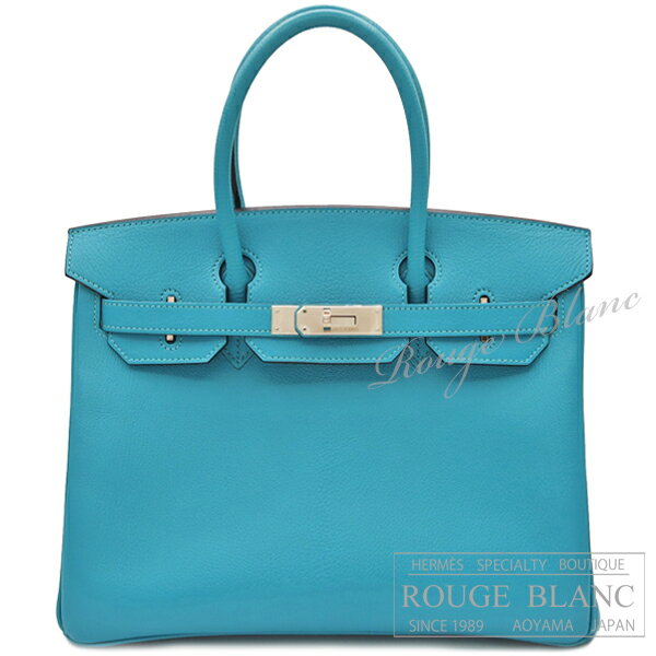 yGX/o[L/o[L30//HERMESzGX@o[L30@^[RCY@VF[@Vo[ yÁzHERMES Birkin30 Turquoise Chevre Silver Buckle yUSEDz