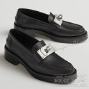 エルメス　モカシン　ローファー　”ホット”　黒　ブラック　#36 【新品】HERMES Loafer 