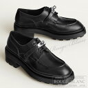 エルメス　ローファー　ダービー　”ファースト” 黒　ブラック　#37 1/2 【新品】HERMES Loafer 