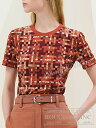 エルメス 2025 S/S マイクロTシャツ ”ボルデュック・チェック” ルージュサンギンヌ #34 タグ付 【新品】HERMES Micro T-shirt "Bolduc au Carre" Rouge Sanguine 【NEW】