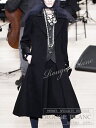 シャネル ロングコート 黒 ブラック #36 18A タグ付 "メティエダール" 【新品】CHANEL Long coat Black 【NEW】