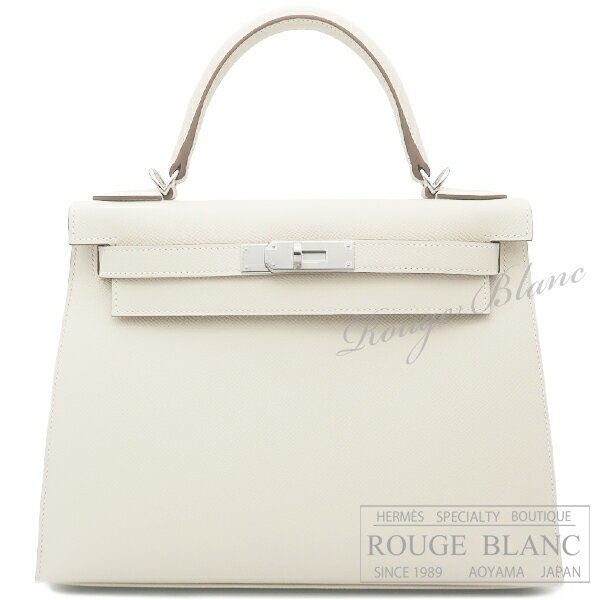 【エルメス/ケリー25/ケリー/クレ/バーキン/HERMES/新品】エルメス　ケリー25　クレ　エプソン　シルバー金具　外縫い 【新品】HERMES Kelly25 Craie Epsom Silver Buckle 【NEW】のサムネイル