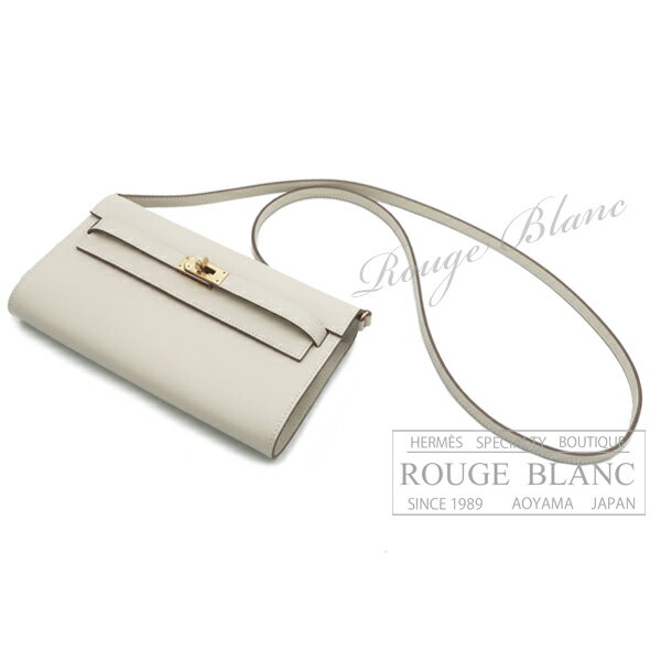 【エルメス/ケリートゥー・ゴー/ミニケリー/ケリー/ケリーウォレット/HERMES】エルメス　ケリーウォレット ・トゥー・ゴー クレ　エプソン　ローズゴールド金具【新品】HERMES Kelly Wallet To Go Craie Epsom Rose gold【NEW】のサムネイル