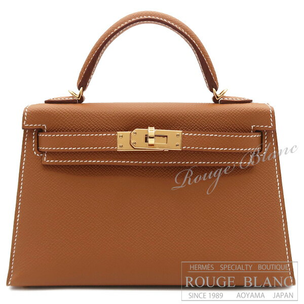 【エルメス/ミニケリー/ケリー/バーキン/HERMES/ゴールド】エルメス　ケリーミニ 2/ミニケリー 2　ゴールド　エプソン　ゴールド金具 　外縫い 【新品】HERMES Mini Kelly 2 Gold Epsom Gold Buckle【NEW】のサムネイル