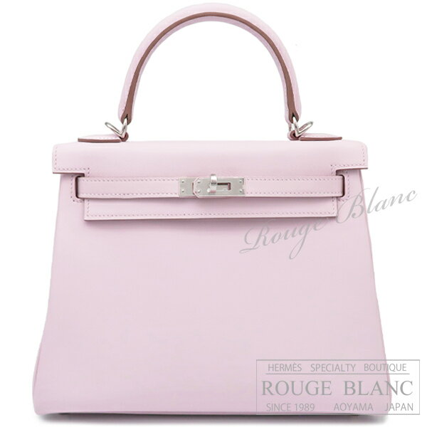 【エルメス/ケリー25/モーヴペール/モーヴパール/ケリー/バーキン/HERMES】エルメス　ケリー25　内縫い　モーヴペール　スイフト　シルバー金具 【新品】HERMES Kelly25 Mauve pale Swift Silver Buckle 【NEW】のサムネイル