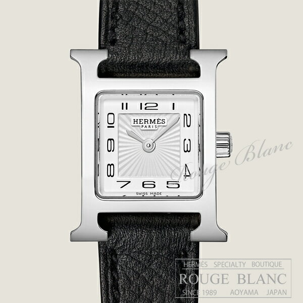 エルメス Hウォッチ 腕時計（レディース） エルメス　Hウォッチ　ミニ　21mm　黒　ブラック　レディース　W037877WW00　ステンレススティール【新品】 HERMES Ladies' H watch mini Black Epsom【NEW】
